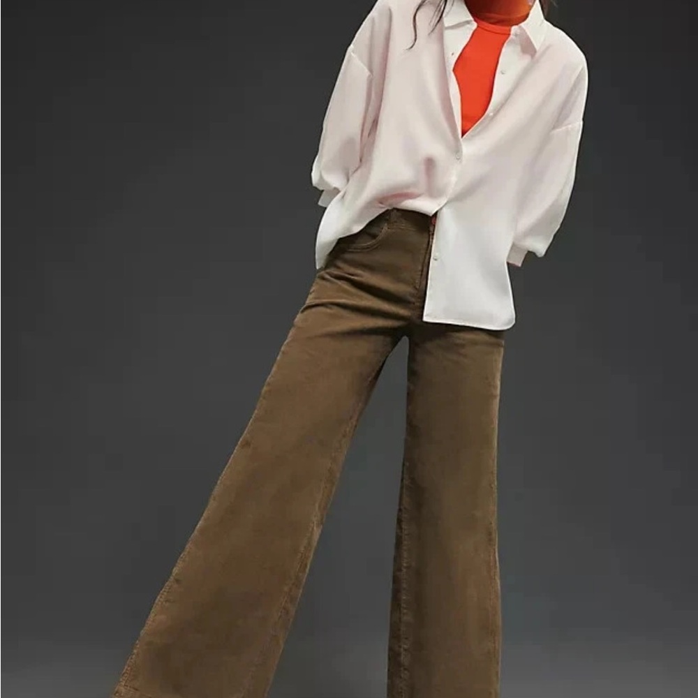 EUC Anthropologie Pilcro The Gwen Wide-Leg Corduroy Pants